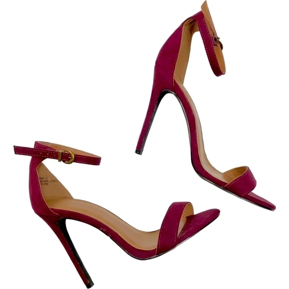 CHARLOTTE RUSSE Rebekah Ankle Strap Sandals Women’s SIZE 6 Purple Faux Strap